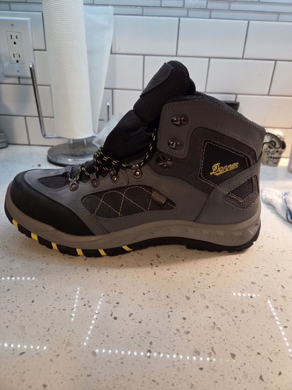 Danner Gray and Yellow Men's Hiking Boot